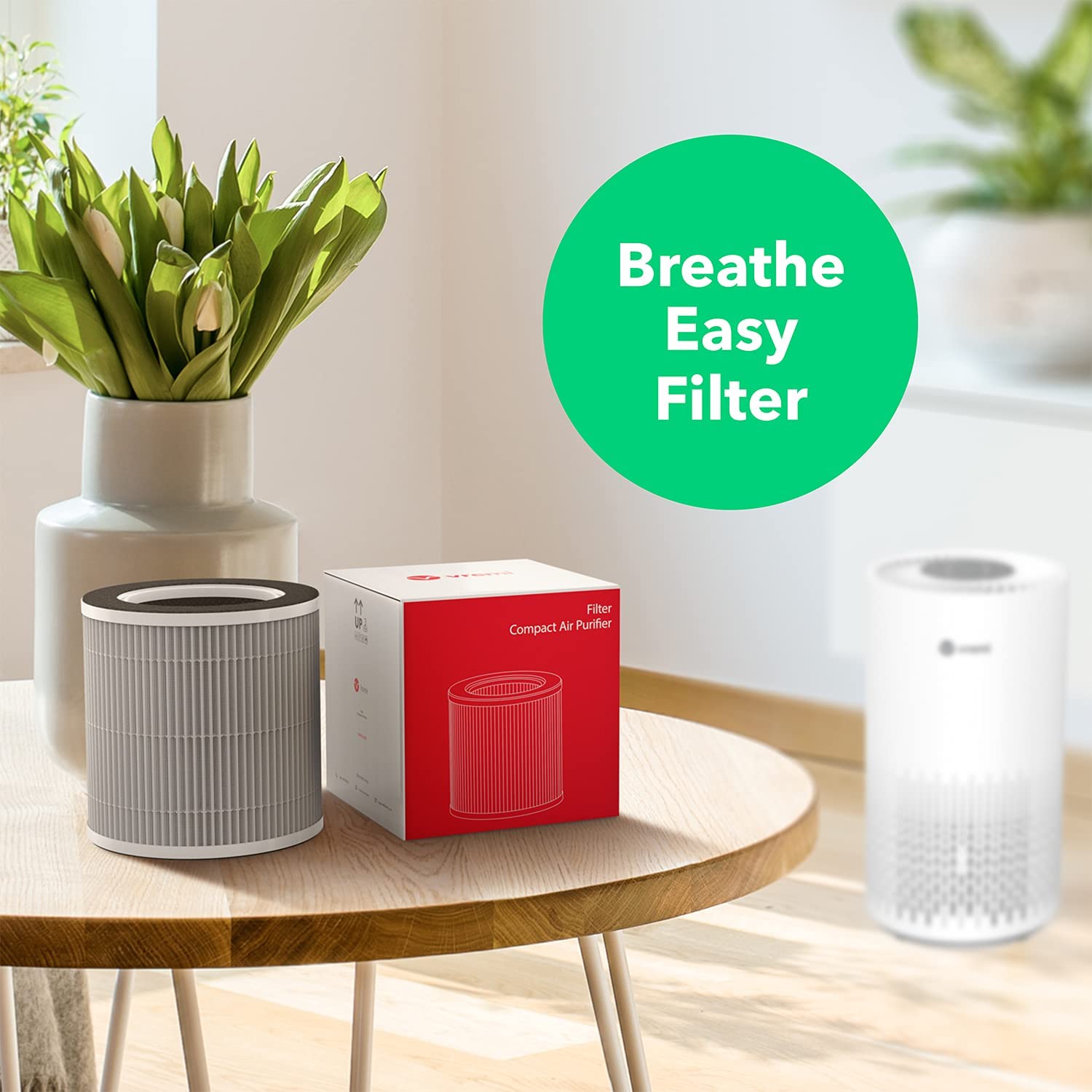 True HEPA Large Air Purifier with 1 Pack Extra Filter Bundle