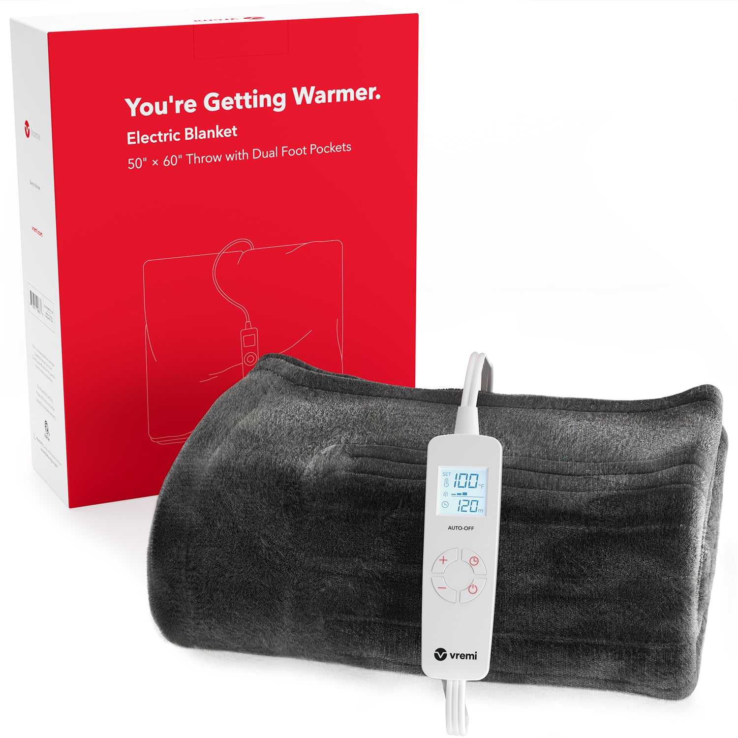 Electric Blanket with Dedicated Foot Warming Pockets