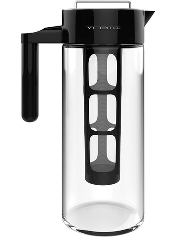 brim Cold Brew Coffee Maker with Smart Valve System, 1.5 L Glass Decanter  and 2.5 L Brewing Container with 2 Reusable Felt Filters and Easy Grab Lids