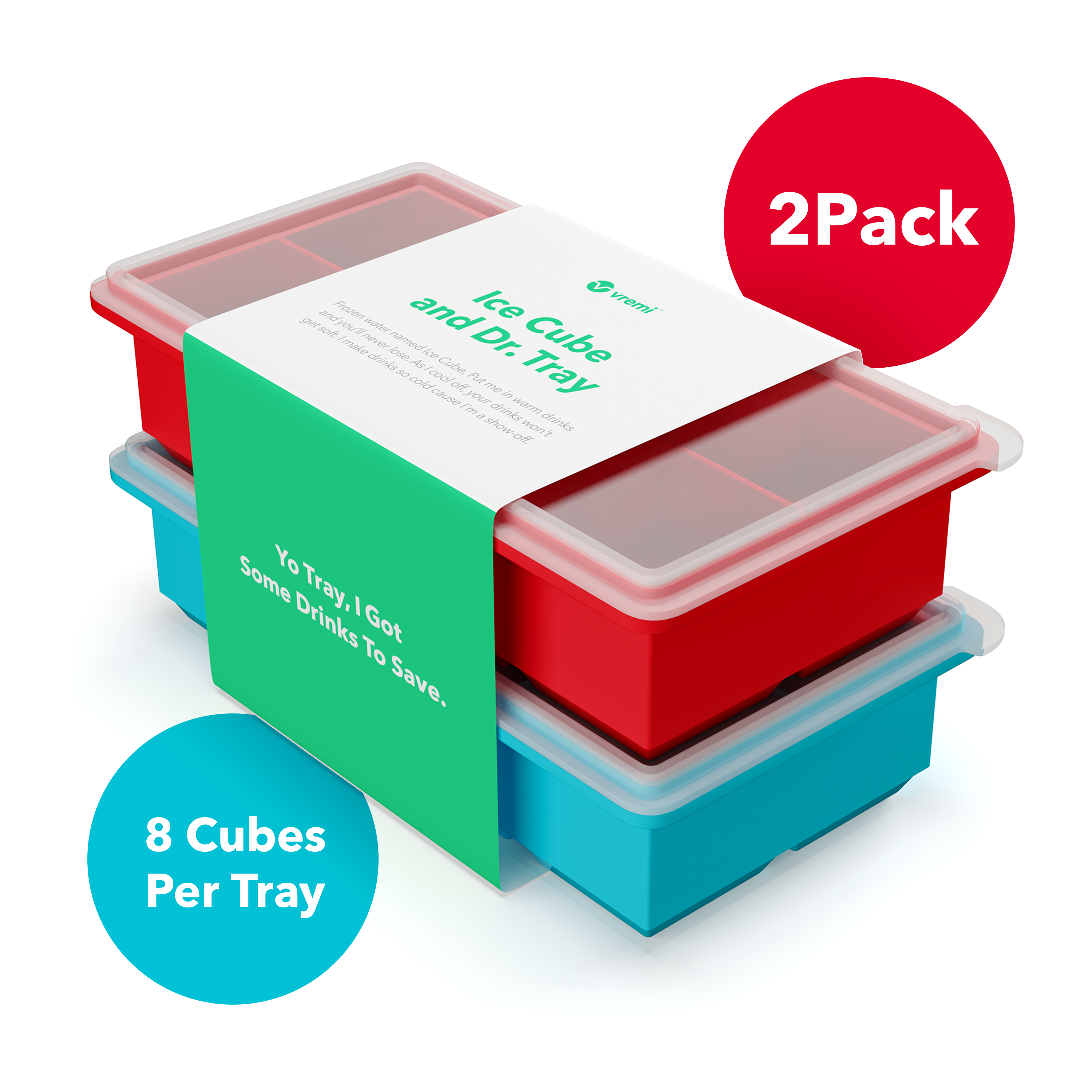 KIYOKI Ice Cube Trays for Freezer 3 Pack - Mini Ice Cube Trays