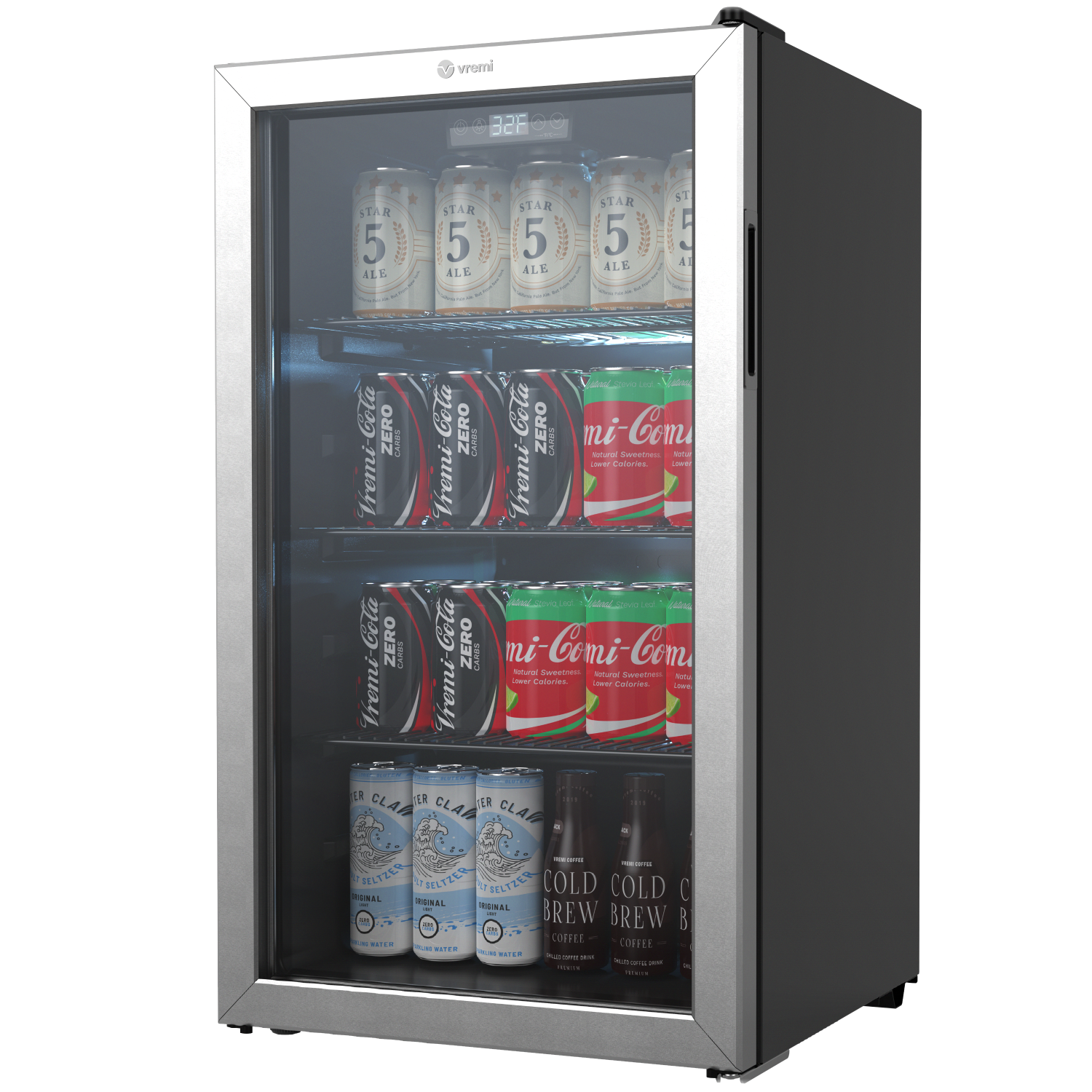 Beverage Refrigerator and Cooler - 110 to 130 Can Mini Fridge